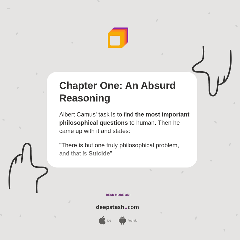 Chapter One An Absurd Reasoning Deepstash