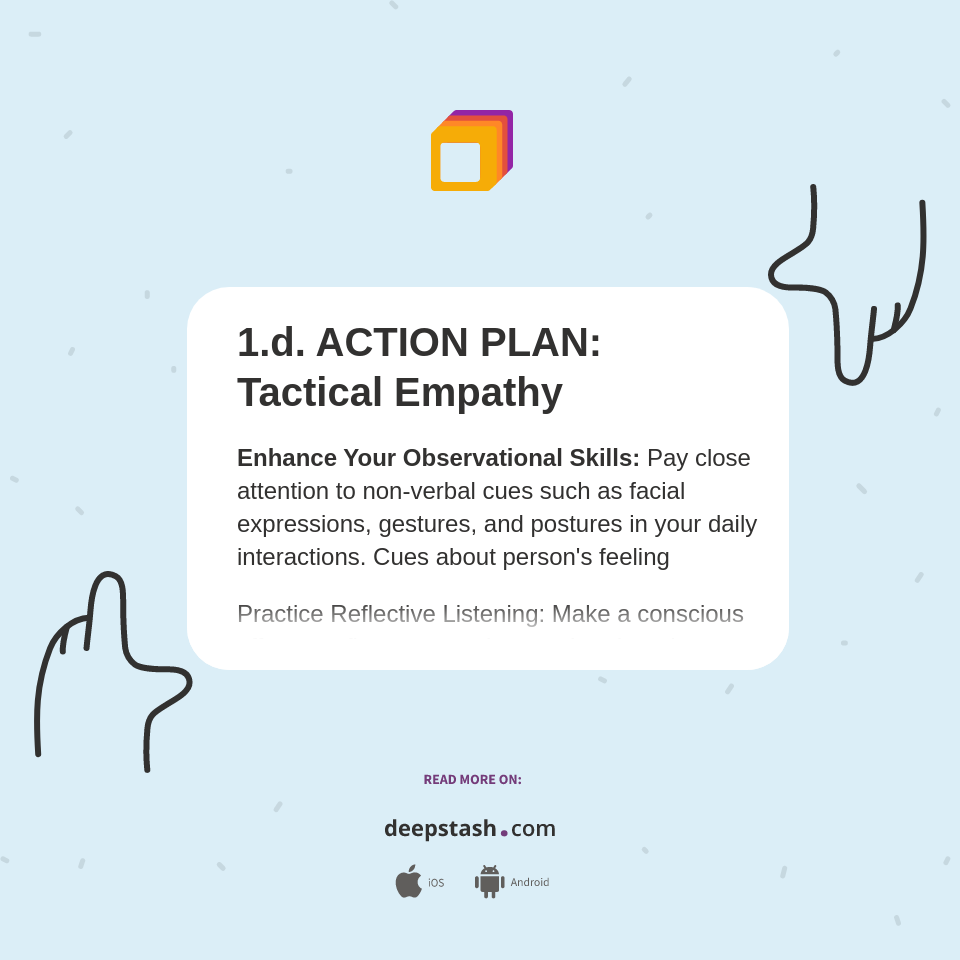 1.d. ACTION PLAN: Tactical Empathy - Deepstash