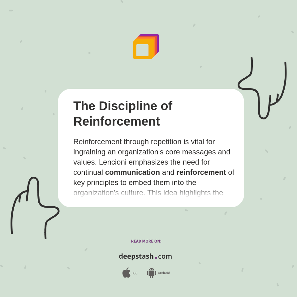 The Discipline Of Reinforcement Deepstash