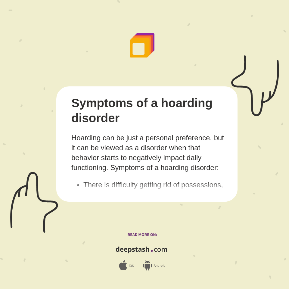 Symptoms Of A Hoarding Disorder Deepstash