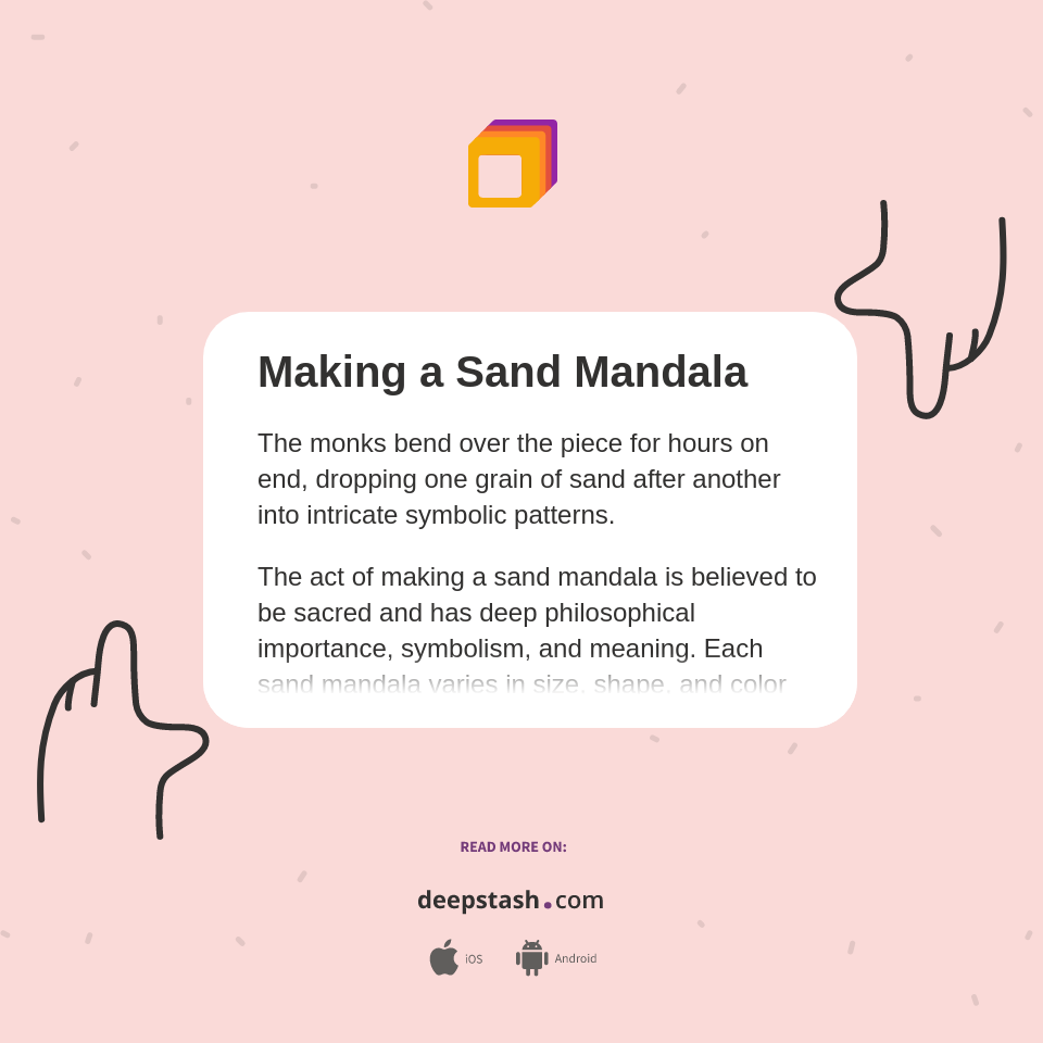 Making a Sand Mandala - Deepstash