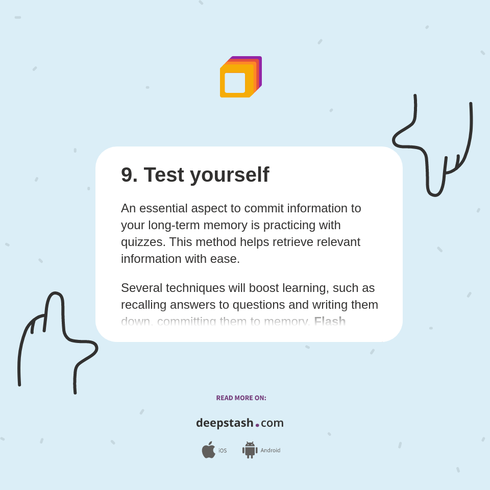 9 Test Yourself Deepstash