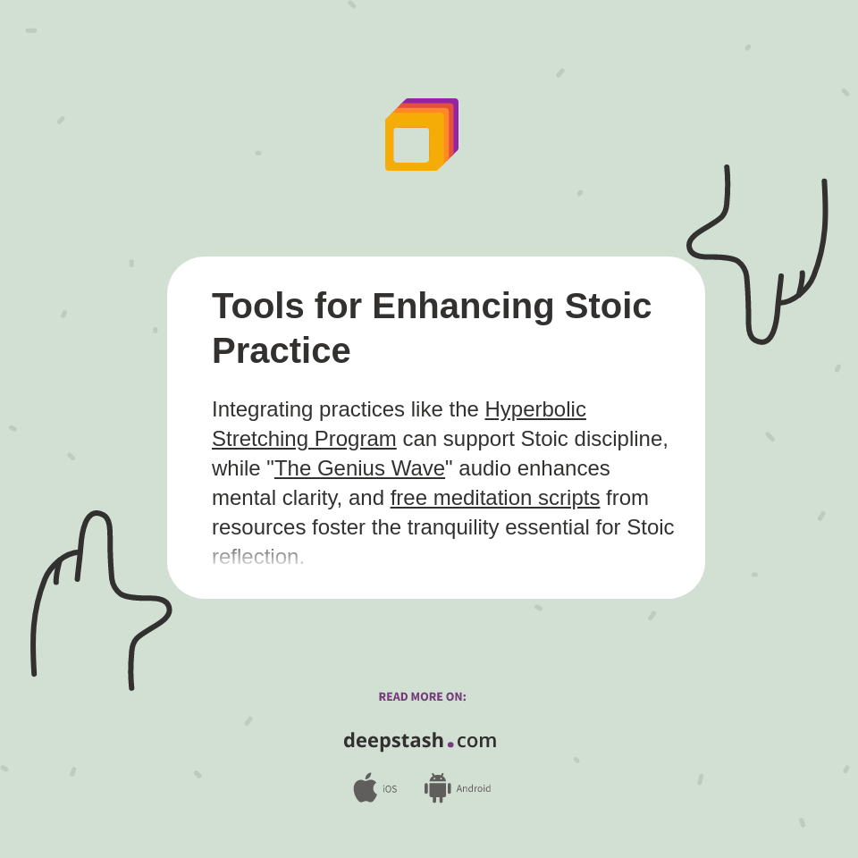 Tools for Enhancing Stoic Practice - Deepstash