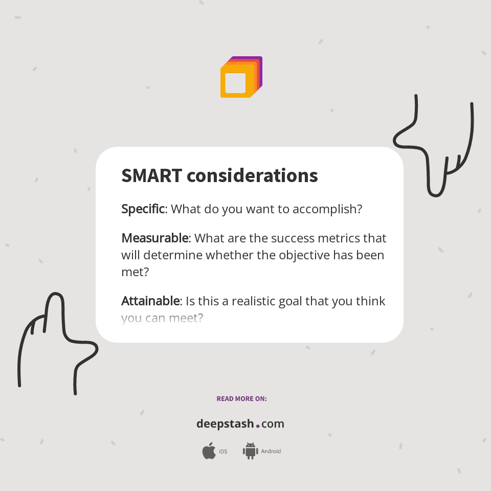 SMART considerations - Deepstash
