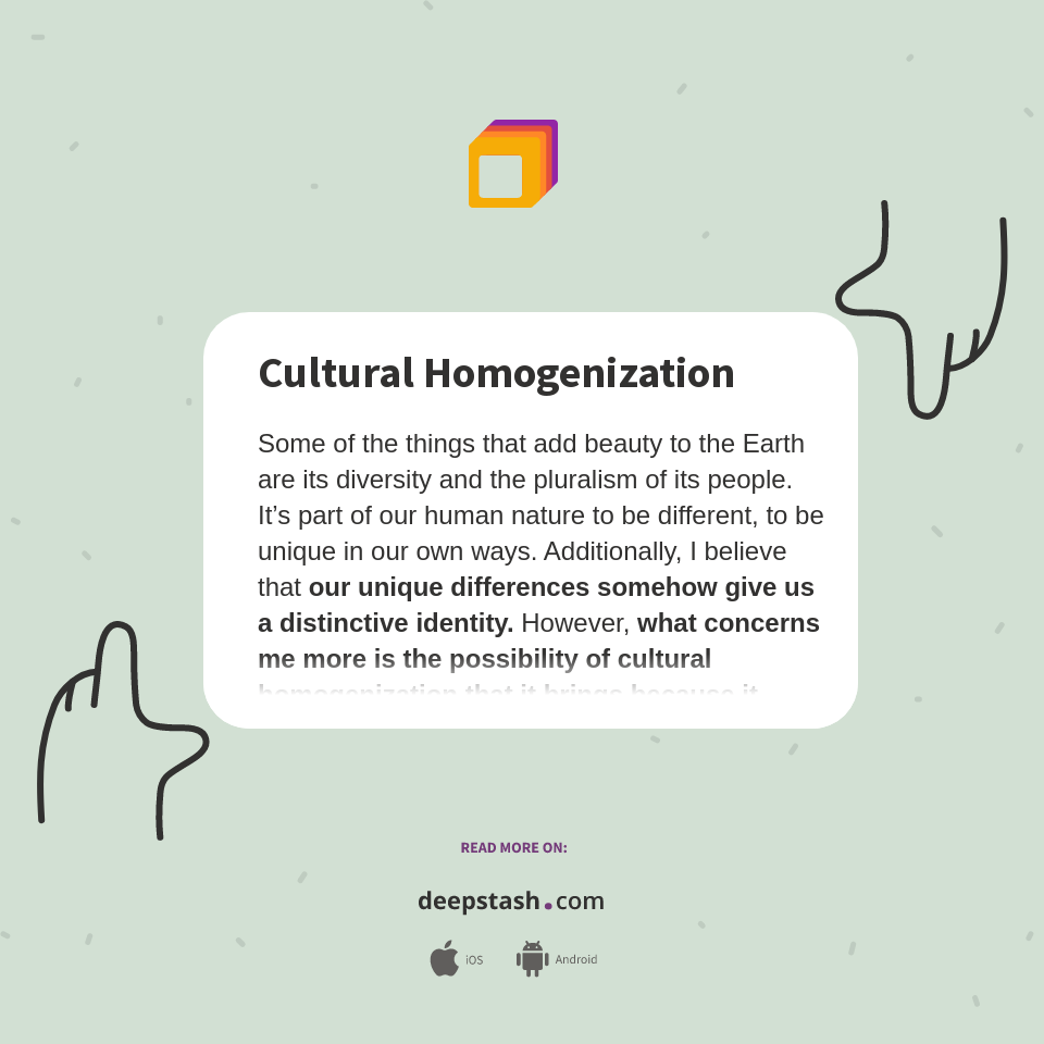 Cultural Homogenization - Deepstash