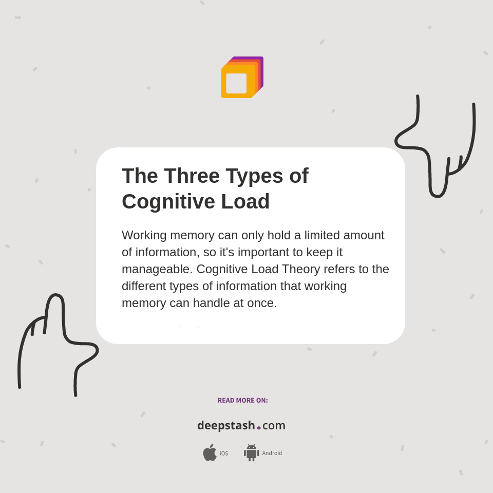 The Three Types Of Cognitive Load Deepstash The Three Types Of Cognitive Load Deepstash