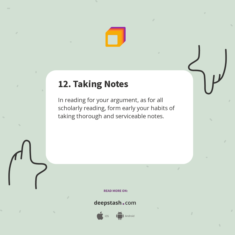 12. Taking Notes - Deepstash