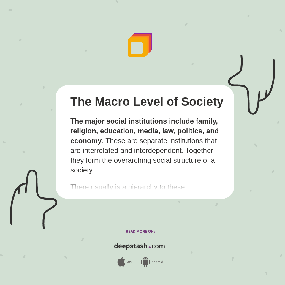 The Macro Level of Society Deepstash