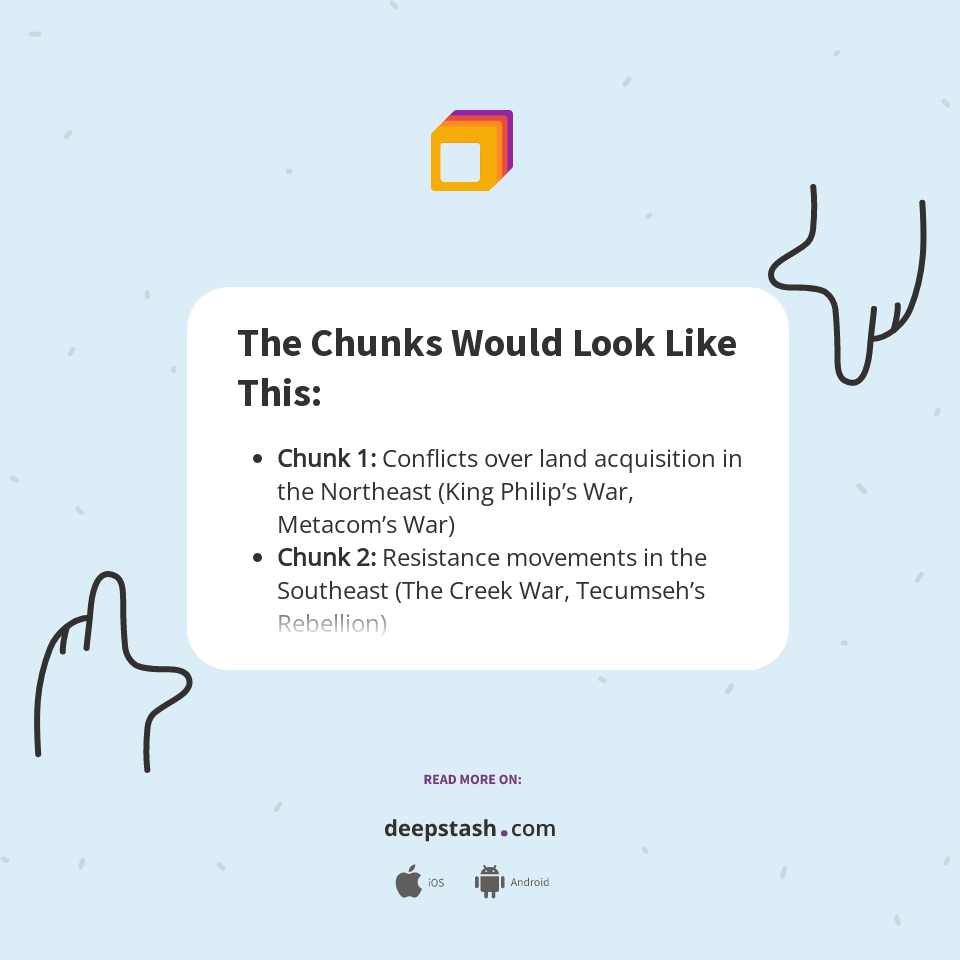 The Chunks Would Look Like This: - Deepstash