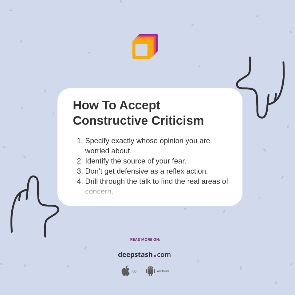 How To Accept Constructive Criticism - Deepstash