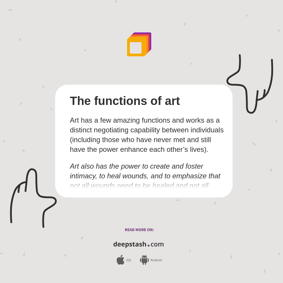 The functions of art Deepstash