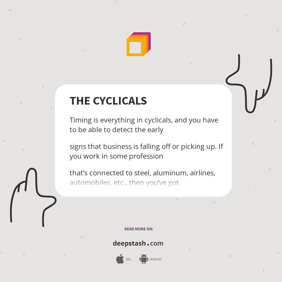 THE CYCLICALS - Deepstash