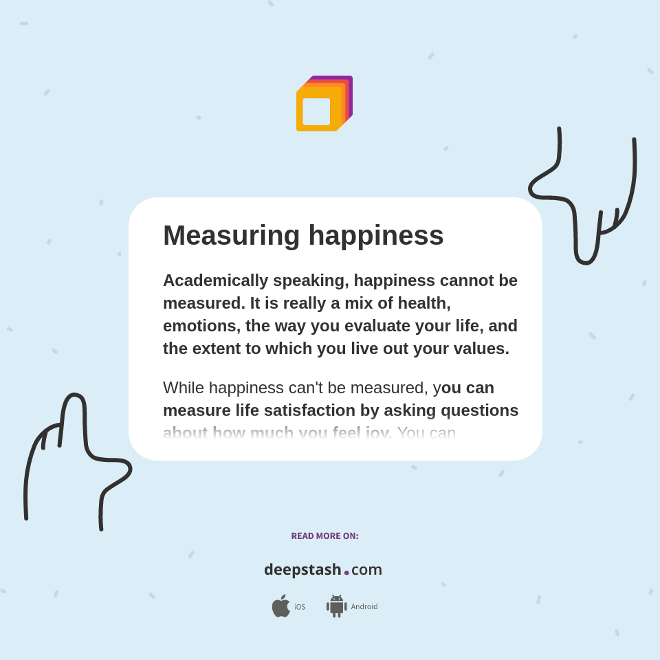 Measuring happiness Deepstash