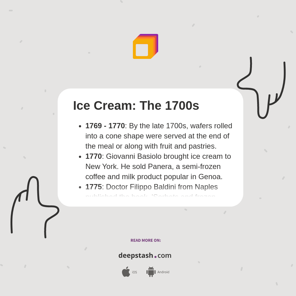 Ice Cream The 1700s Deepstash