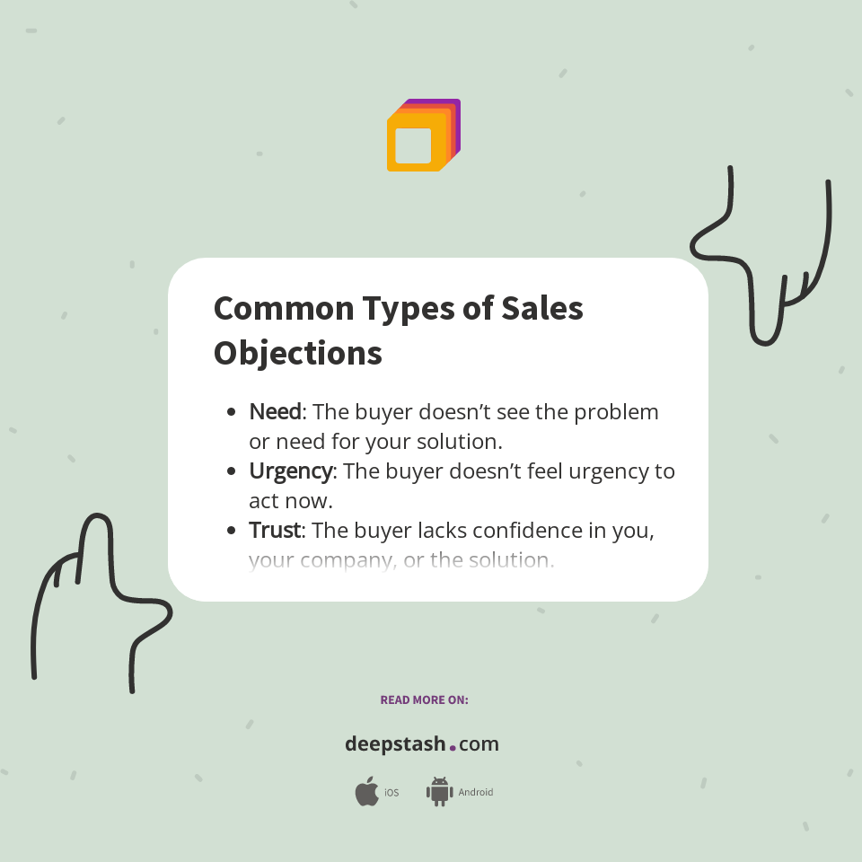 Common Types of Sales Objections - Deepstash