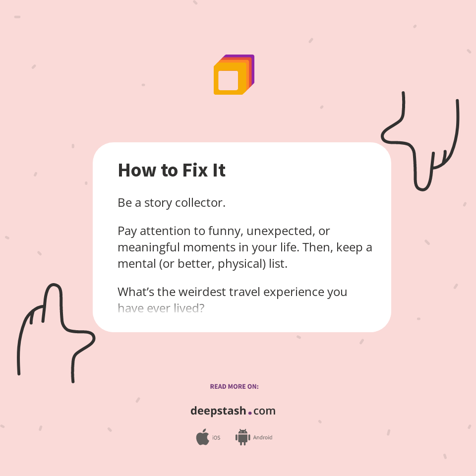 How to Fix It - Deepstash
