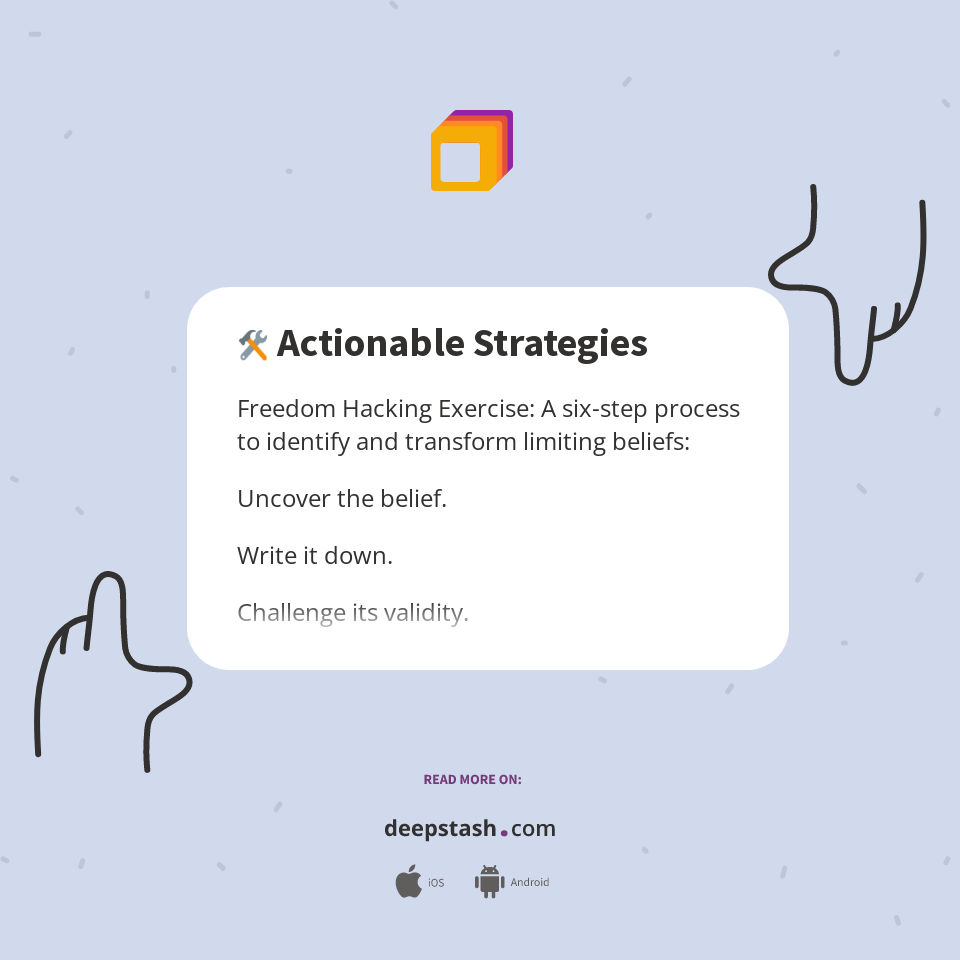 🛠️ Actionable Strategies - Deepstash