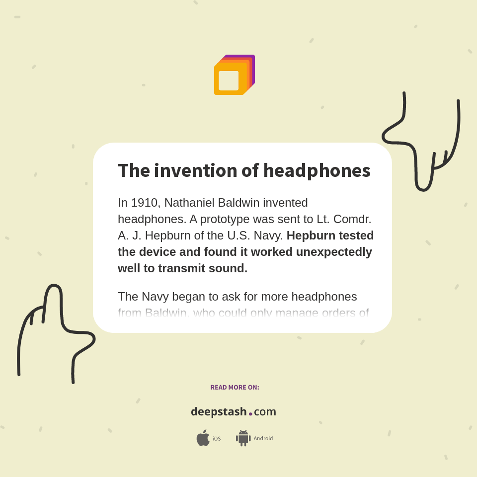 The invention of headphones Deepstash