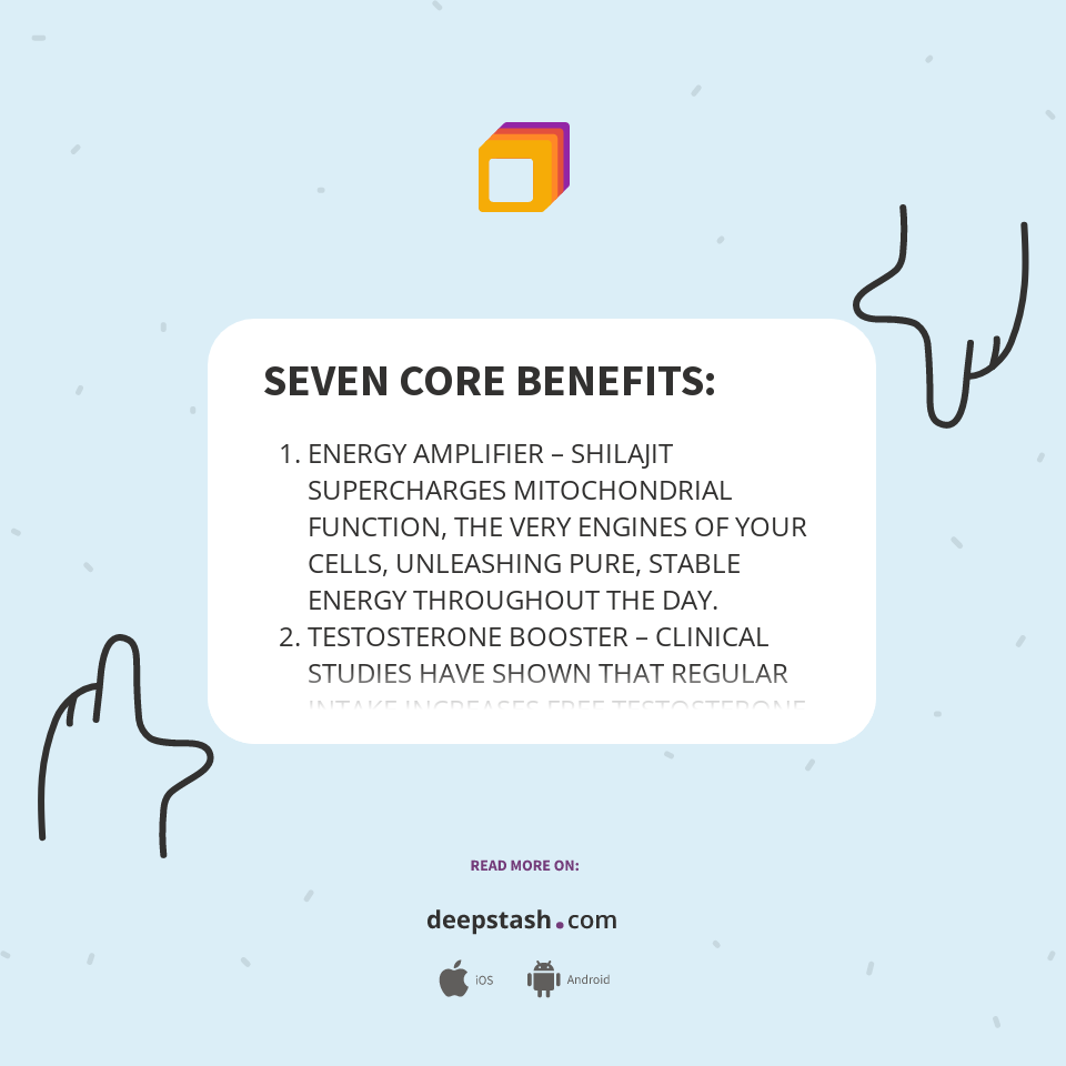 SEVEN CORE BENEFITS: - Deepstash