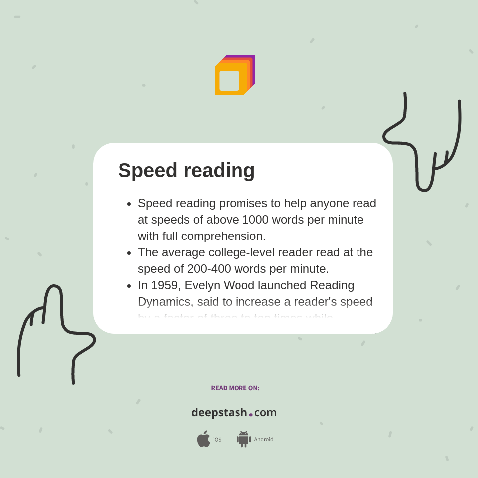 Speed reading - Deepstash