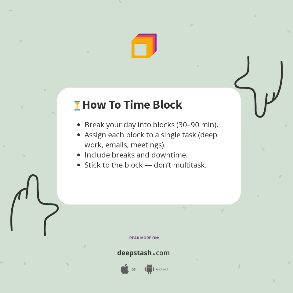 Time Block Cube ⏳How To Time Block - Deepstash