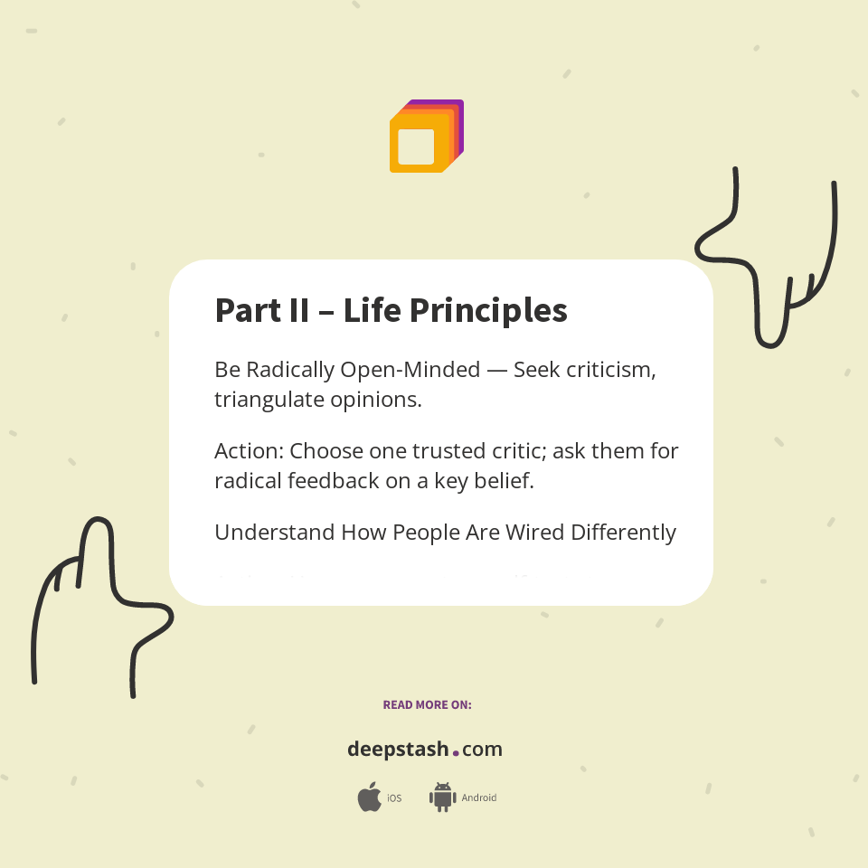 Part Ii Life Principles Deepstash