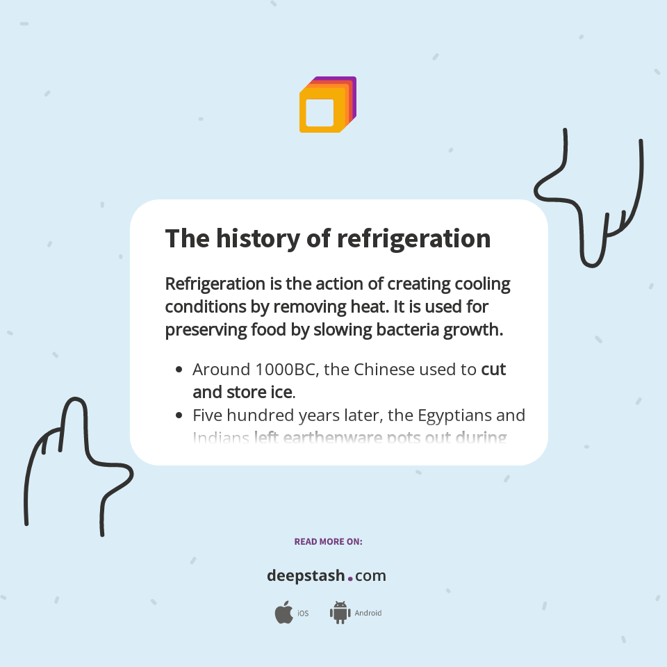 The history of refrigeration Deepstash