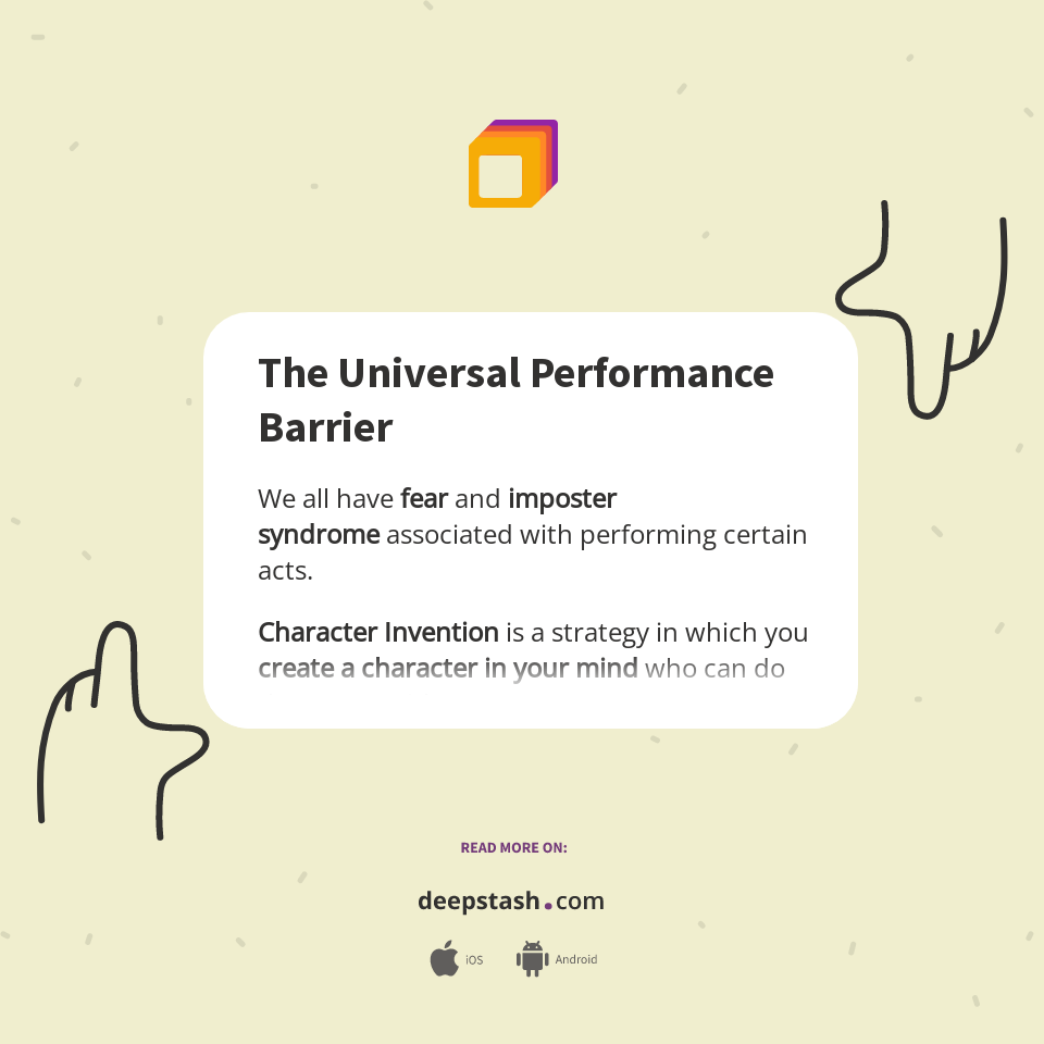 The Universal Performance Barrier - Deepstash