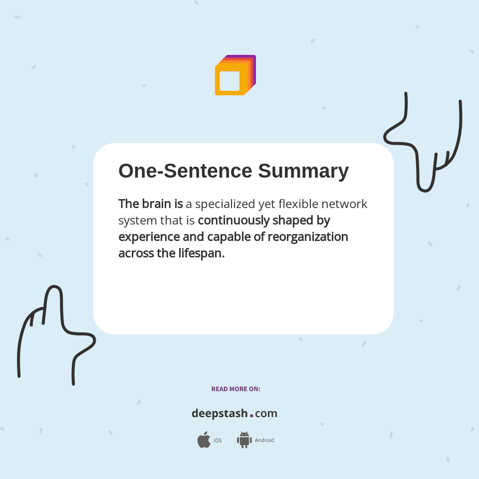 One-Sentence Summary - Deepstash
