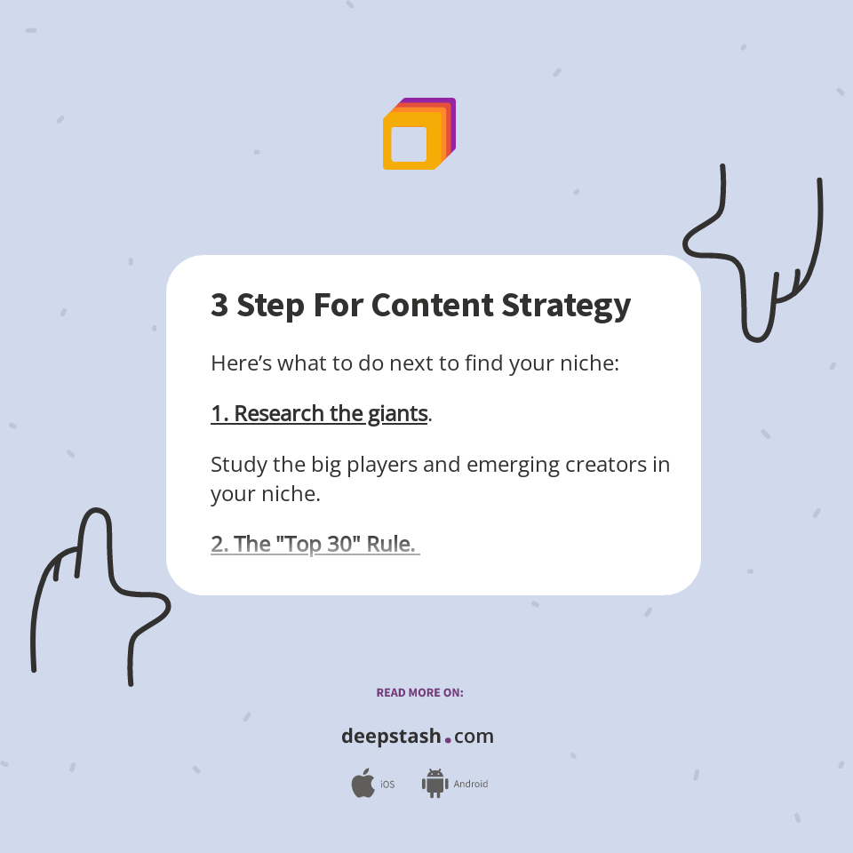 3 Step For Content Strategy - Deepstash