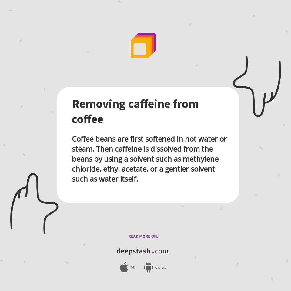 Removing caffeine from coffee Deepstash