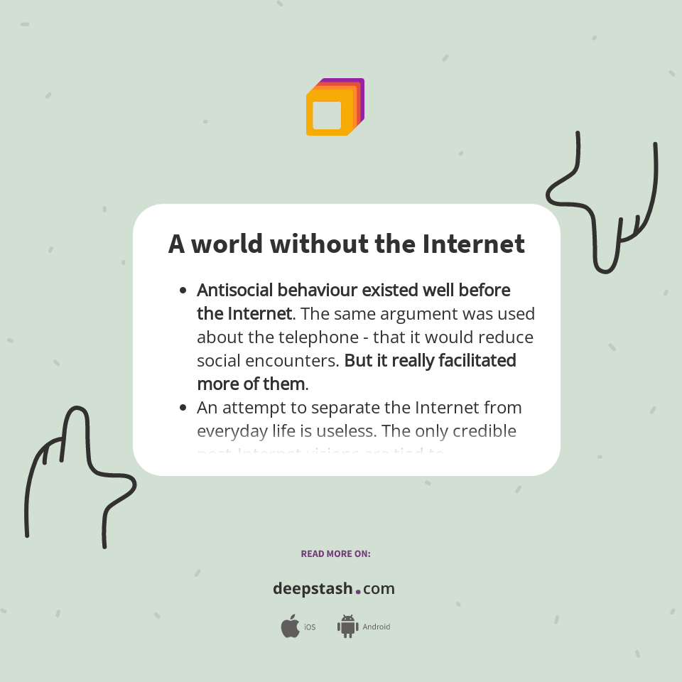 A world without the Internet - Deepstash