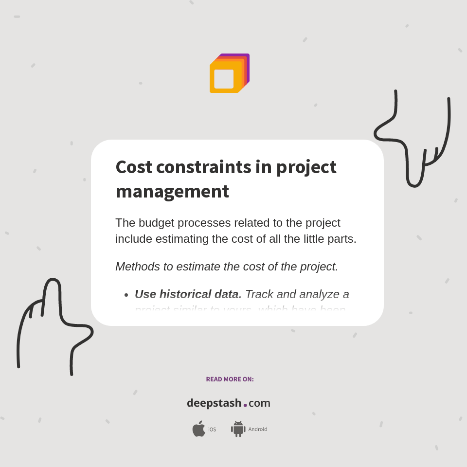 Cost constraints in project management Deepstash