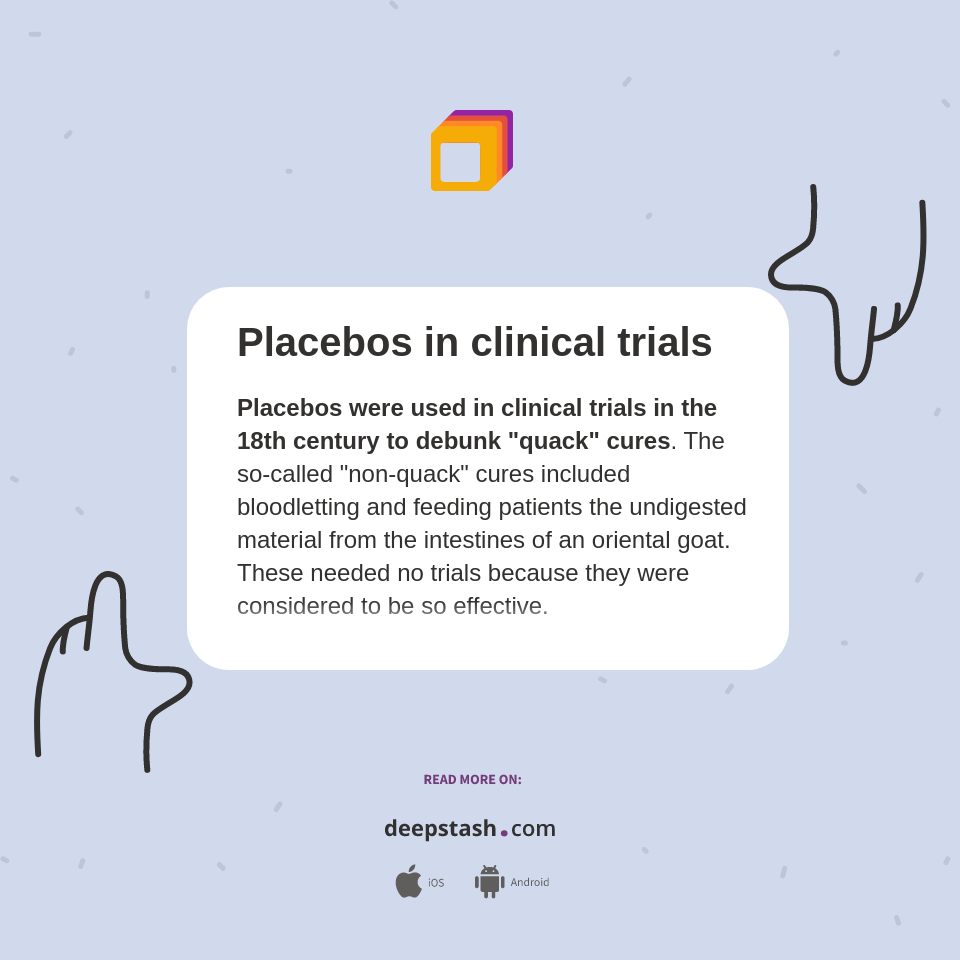 Placebos in clinical trials Deepstash