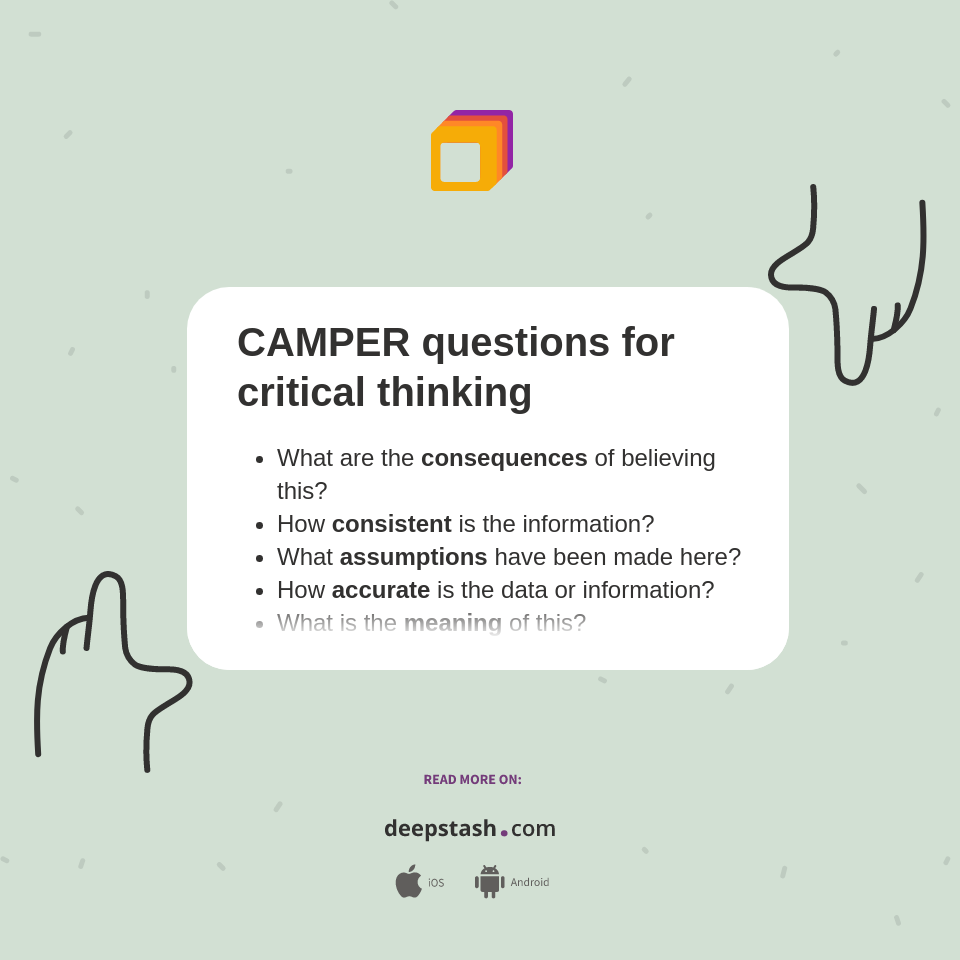 CAMPER questions for critical thinking Deepstash