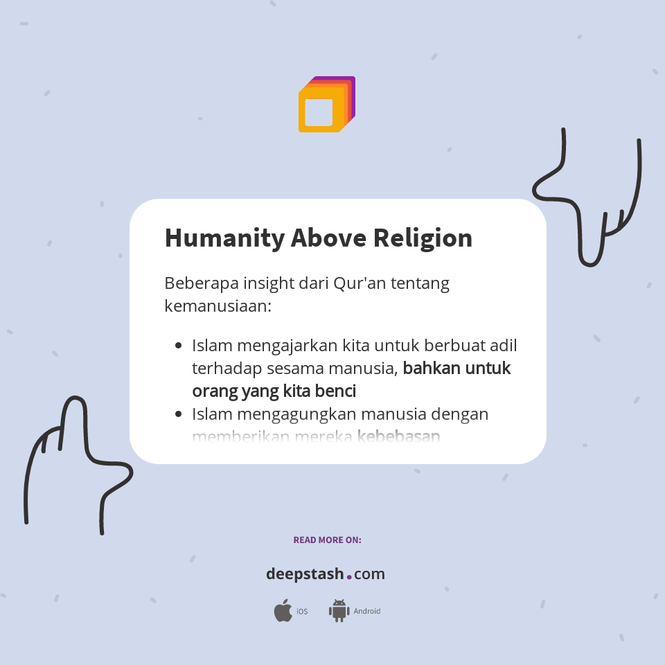 Humanity Above Religion Deepstash