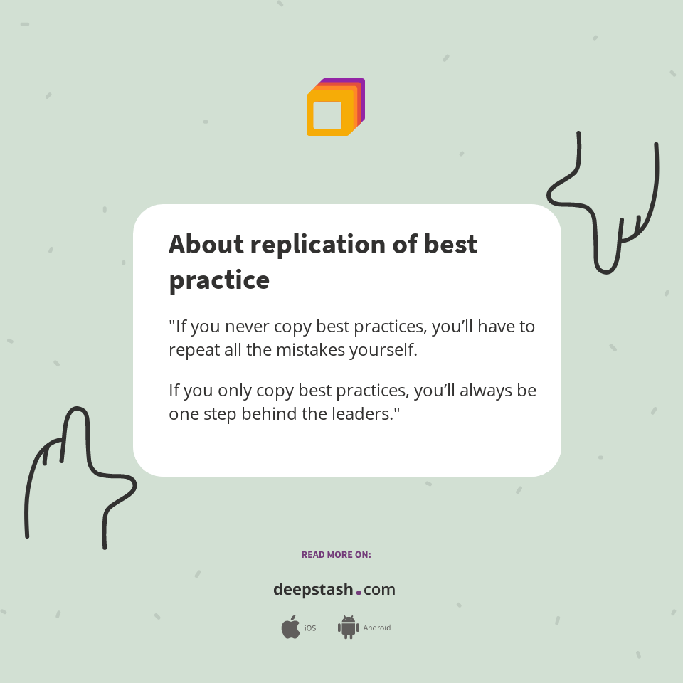 About replication of best practice - Deepstash