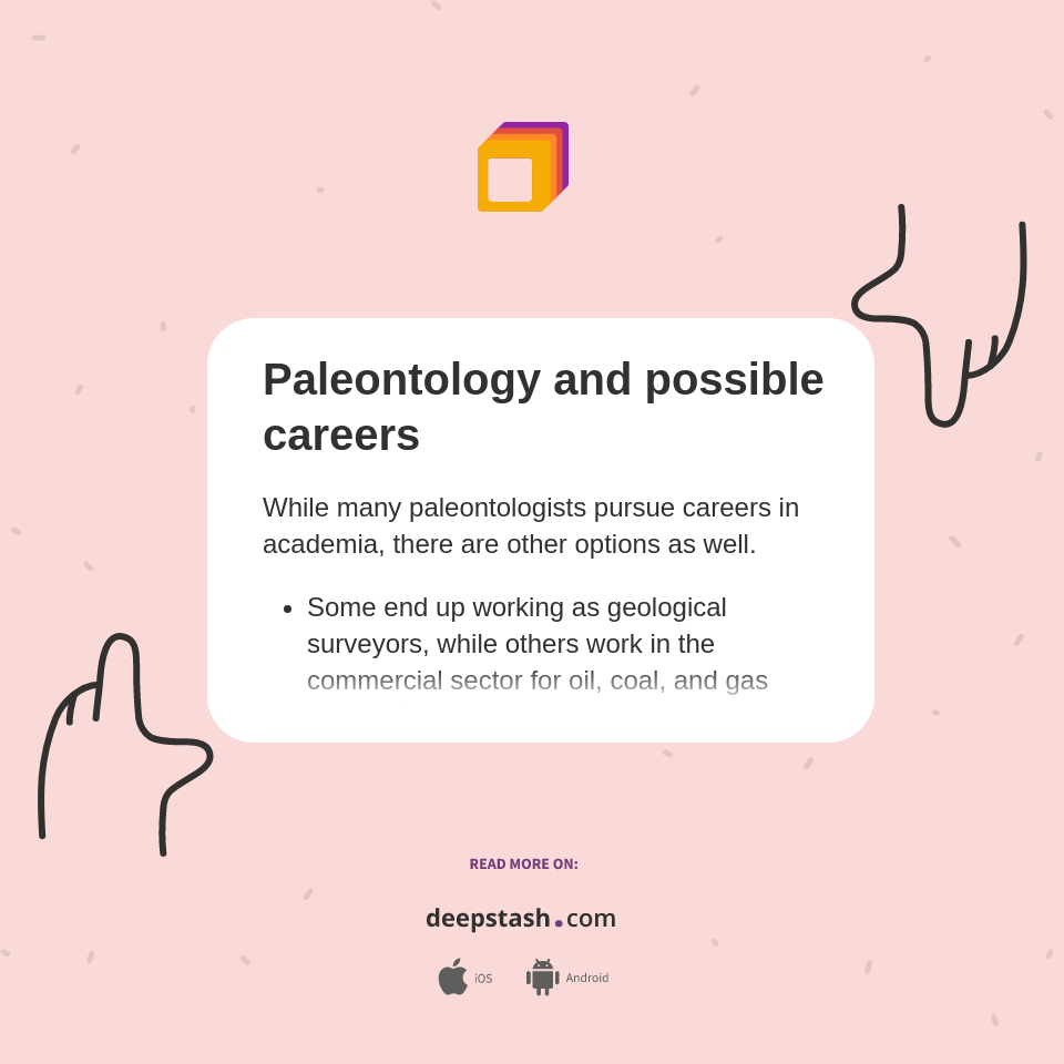 Paleontology and possible careers Deepstash