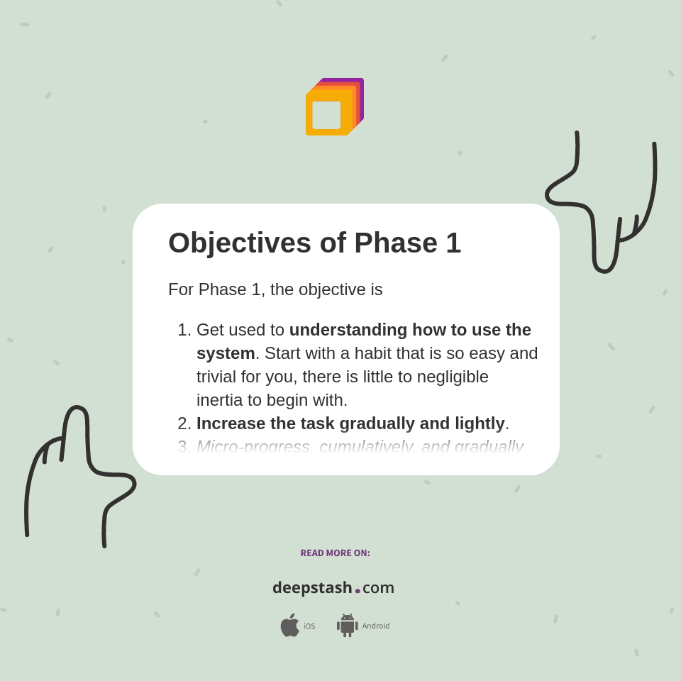 Objectives of Phase 1 - Deepstash