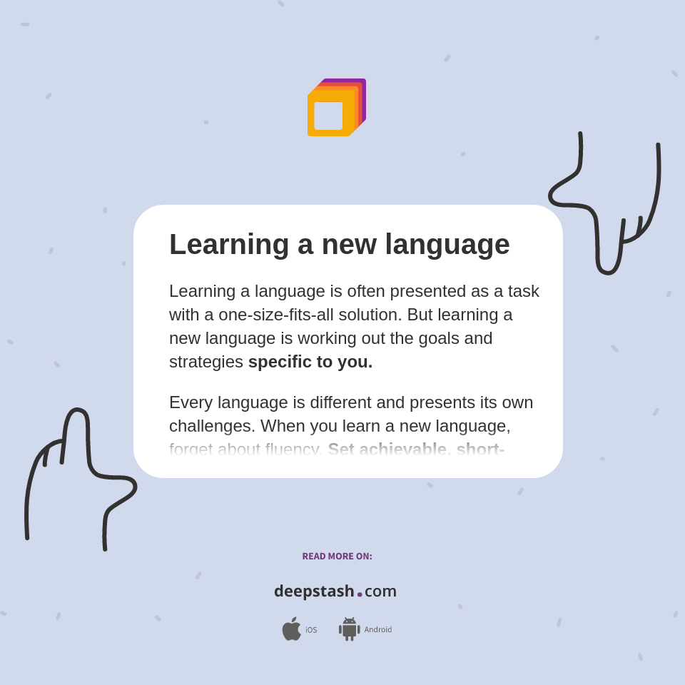 Learning a new language - Deepstash