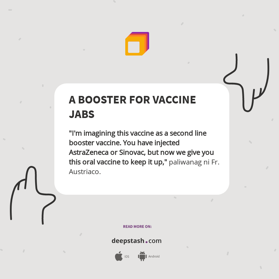 Vacci Boost A BOOSTER FOR VACCINE JABS - Deepstash