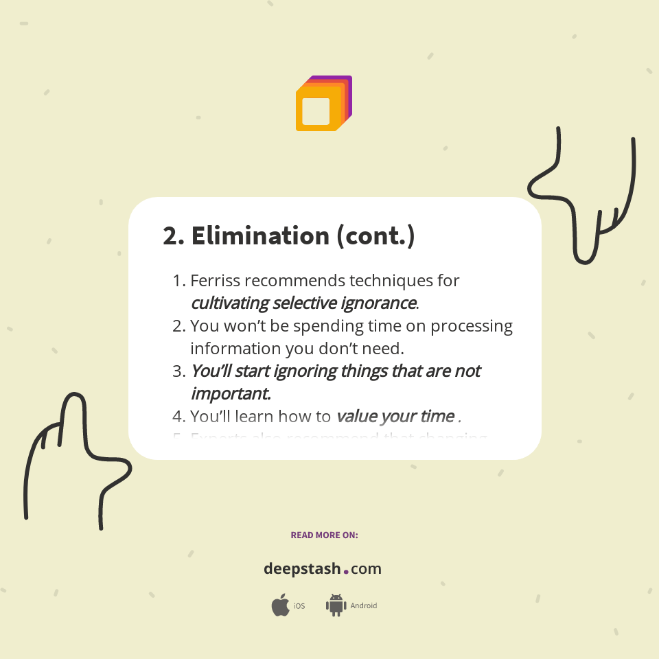 2. Elimination (cont.) - Deepstash