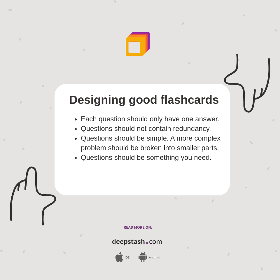 Designing good flashcards Deepstash