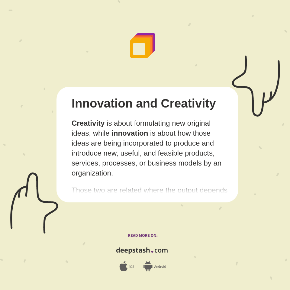 Innovation And Creativity Deepstash