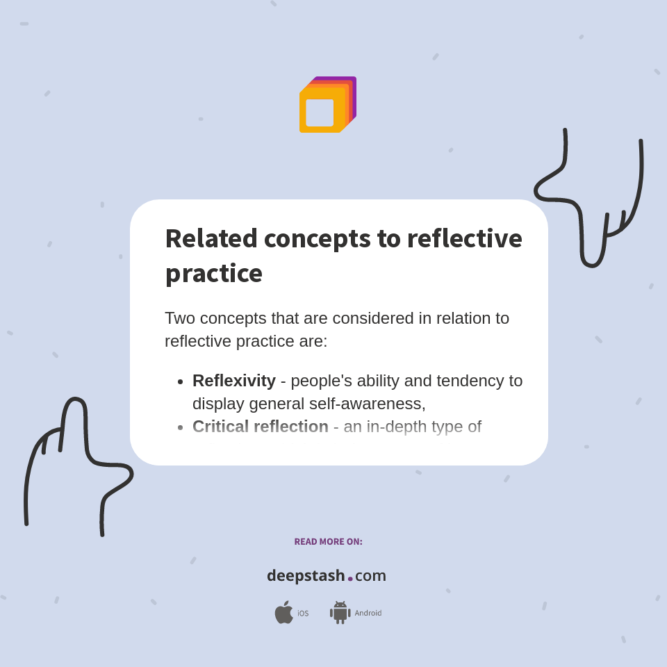 Related concepts to reflective practice - Deepstash