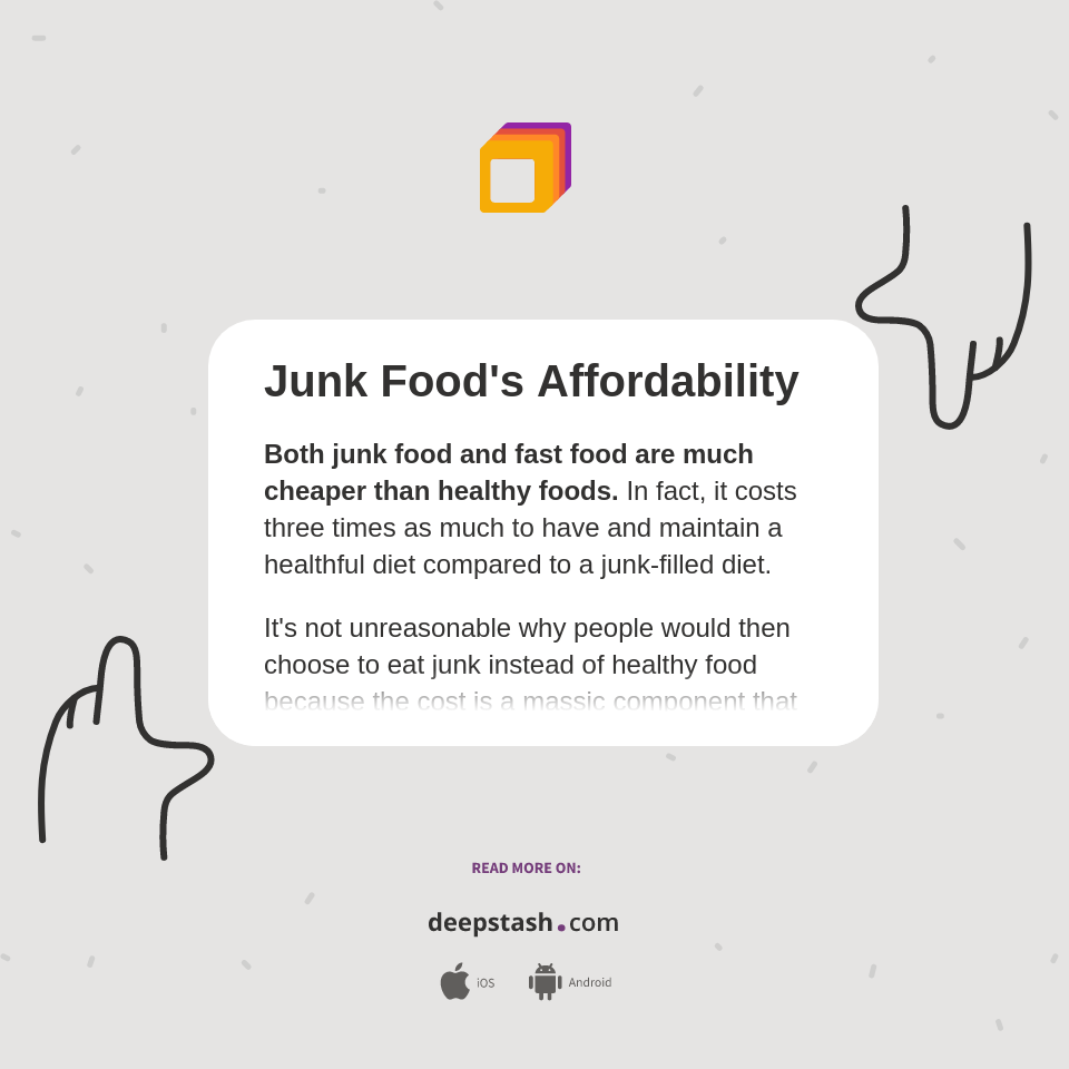 Junk Food s Affordability Deepstash
