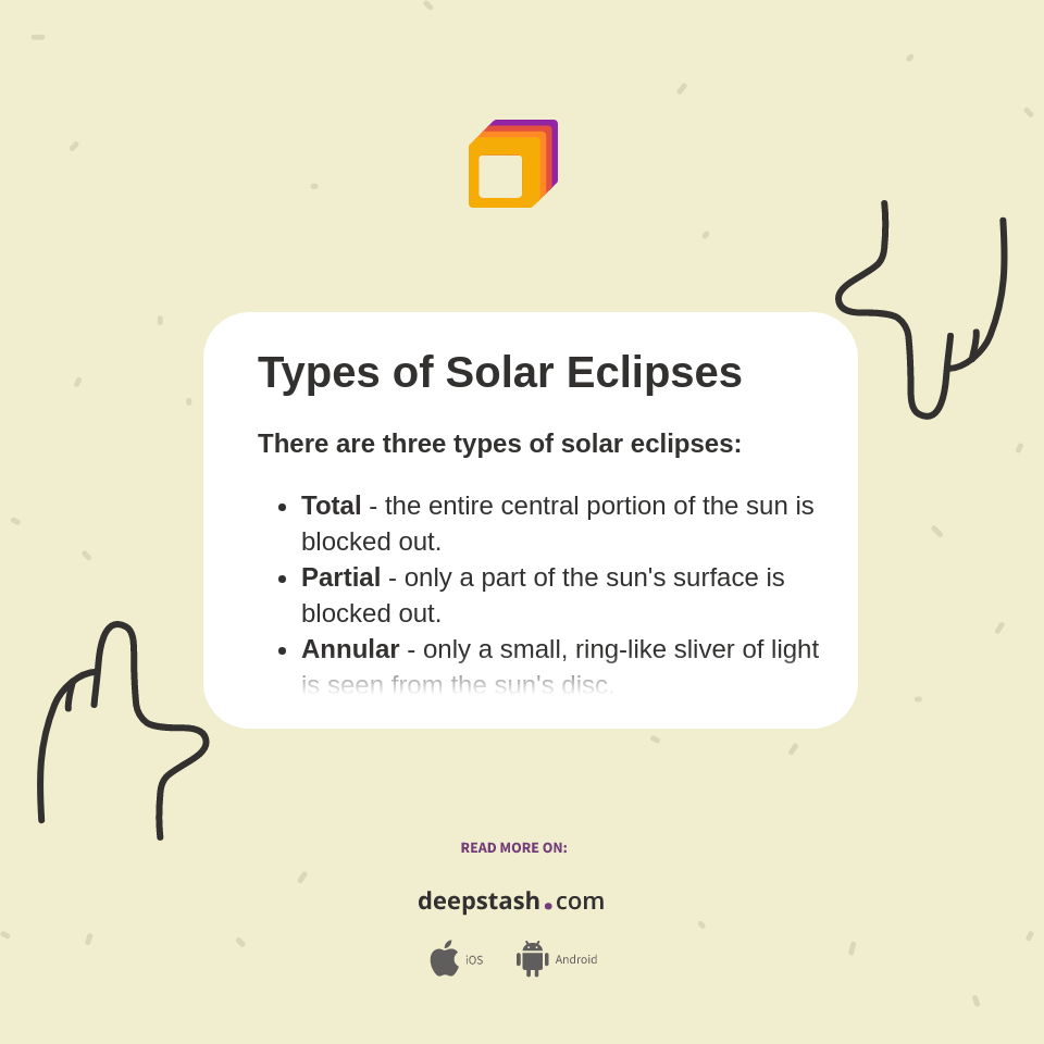 Types of Solar Eclipses Deepstash